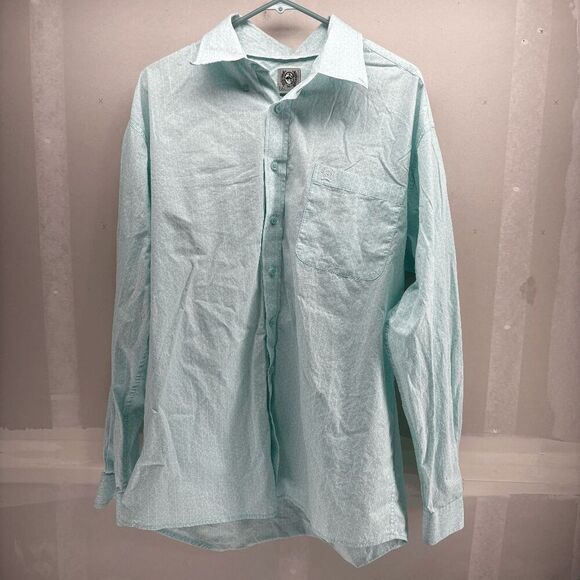 Cinch Performance Shirt Men's Large Blue Geometric Western READ - Picture 1 of 6